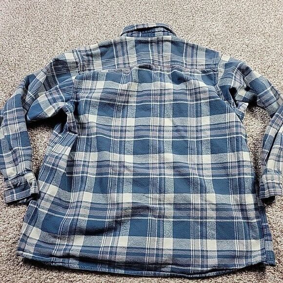 Red Head Flannel Shirt Jacket Mens 2XLT Blue Button Up Long Sleeve Pockets Heavy - Picture 6 of 7